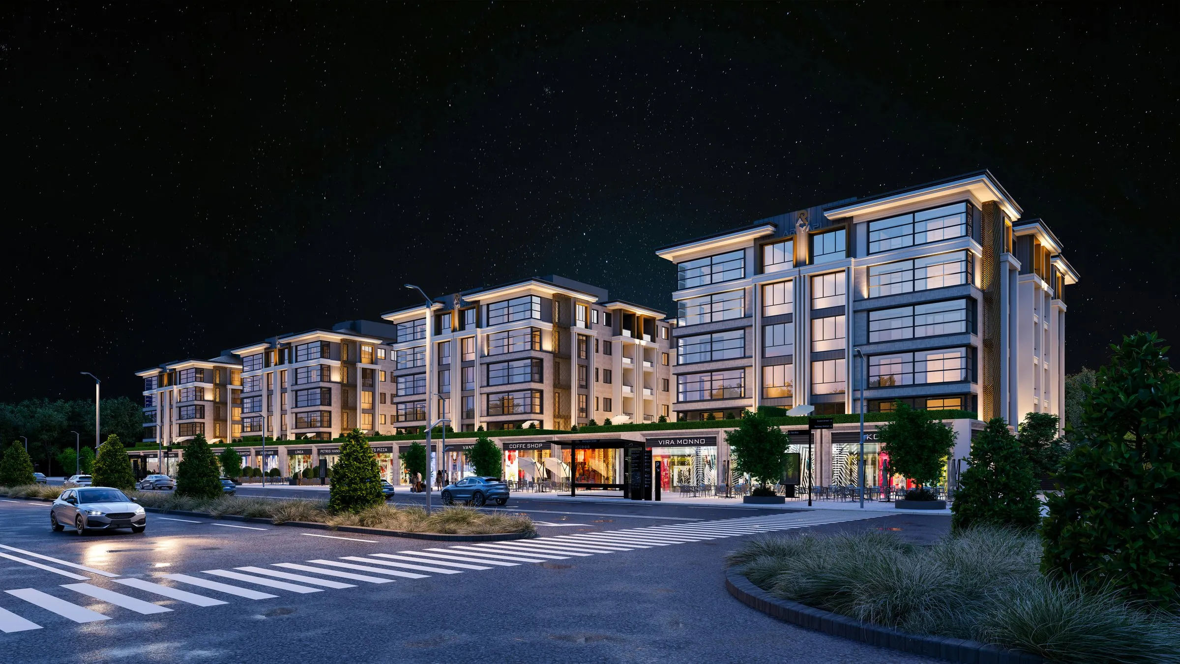 Arven Park Konutları — Ar Yapı projesi gece görseli