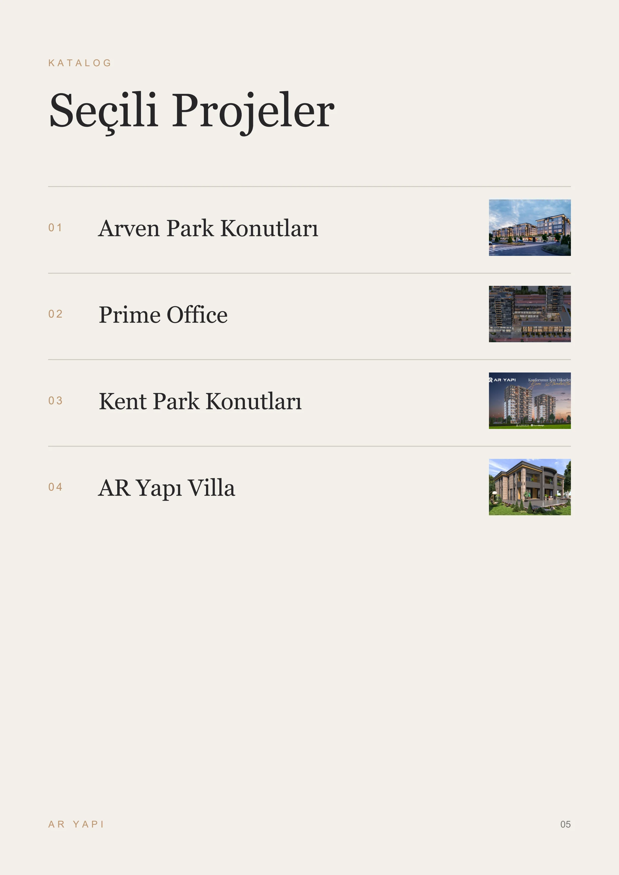 AR Yapı Proje Kataloğu — sayfa 5